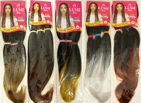 Wholesale Lush Hair Pre-Cut Pre-Picked Ready Braids 24" 165g Hair Extensions