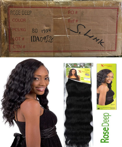 Wholesale Xpression Rose Deep Weave on Synthetic Hair Extensions.