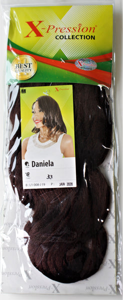 Wholesale X-pression Collection Daniela 15" 150g Weave on Synthetic Hair Extensions.