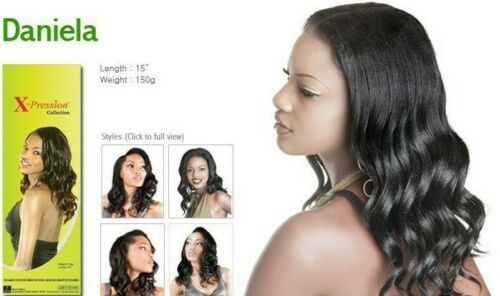 Wholesale X-pression Collection Daniela 15" 150g Weave on Synthetic Hair Extensions.