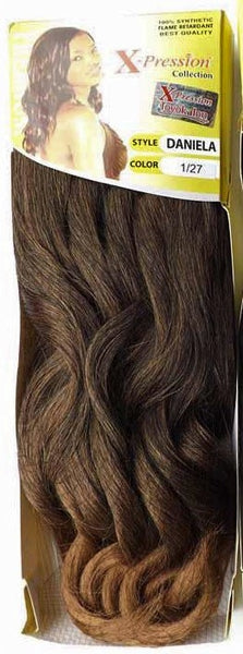 Wholesale X-pression Collection Daniela 15" 150g Weave on Synthetic Hair Extensions.